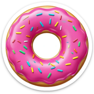 colorful donut pool float sticker