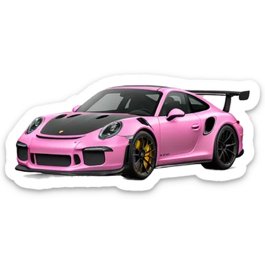 porsche GT3 rs pink sticker