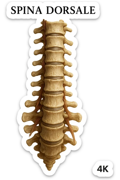 spina dosale anatomica iperrealistica 4k sticker