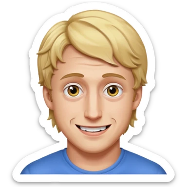 Logan Paul with a creepy smile sticker