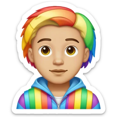This guy but super gay with rainbow clothes  sticker
