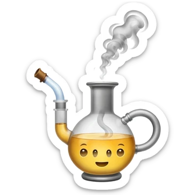 Bong with smoke sticker