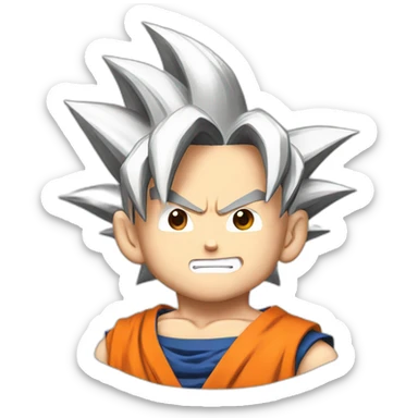 Goku with like emoji  sticker