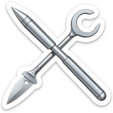 generate me a metalic cutter sticker