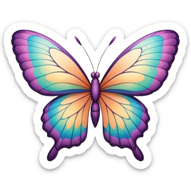 mariposa aesthetic de color sticker