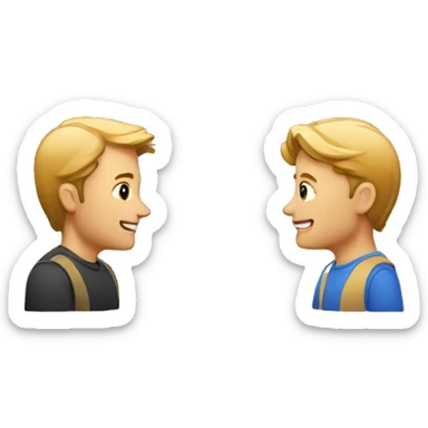 two people talking to each other sticker