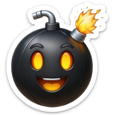Crie um emoji de uma bomba sticker