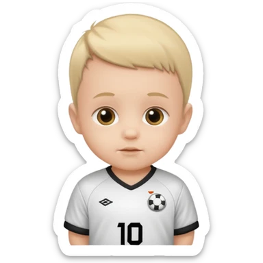 Baby in soccer jersey  sticker