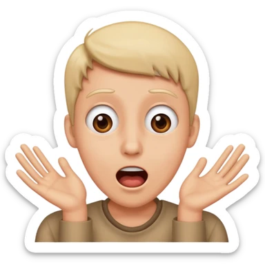 shocked but also like happy but also horrified sticker