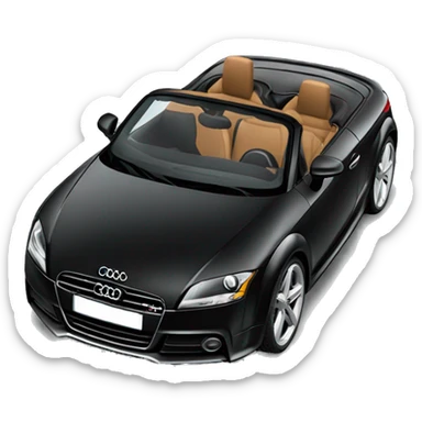black audi tt convertible  sticker