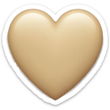 Beige heart  sticker