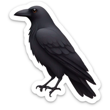 Crow and Sakura flowers sticker
