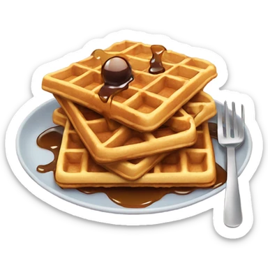 Waffles with syrup  sticker