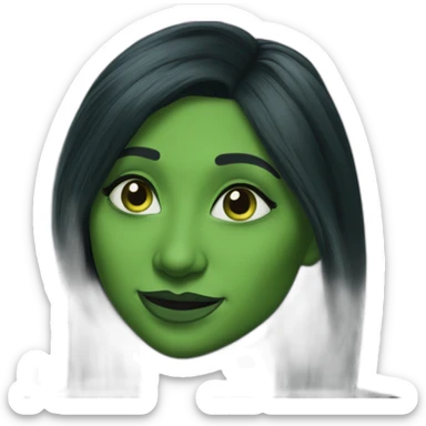 Elphaba wicked cynthia erivo black hair sticker