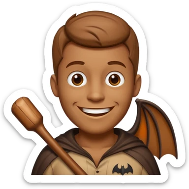 Tung tung tung sahur a wooden guy with a bat sticker