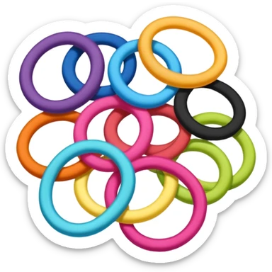 hair tie for tying hair，colourful sticker