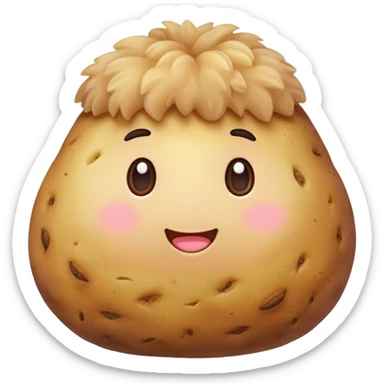 A cute and pretty looking potato with a nice round fluffy bum sticker