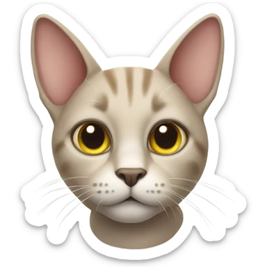 A cat with a really big head sticker