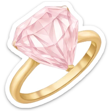 light pastel pink diamond ring emoji sticker