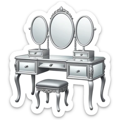 silver DRESSING TABLE sticker