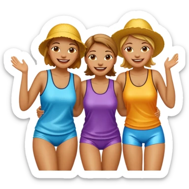 summer wet women sticker