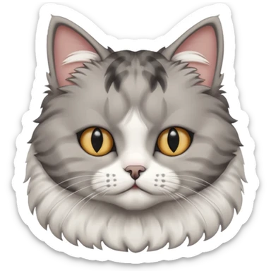scottish cat with ears folded down sticker
