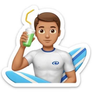 A man drinking surf Excel direct from the packet with straw sticker