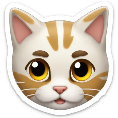 Gato atigrado gordo durmiendo sticker