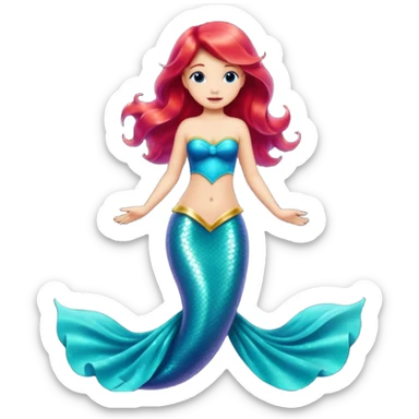 Little mermaid’s dress sticker