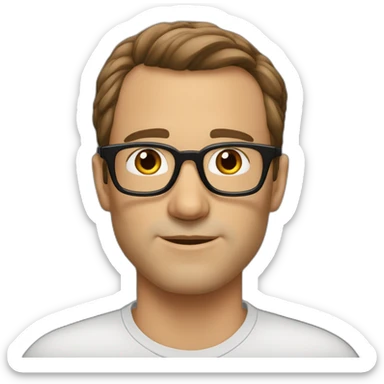 Sexy-Caucasian-Dad-brown-hair-dark-brown-eyes-glasses-straight-nose sticker