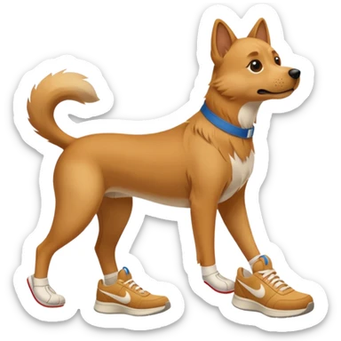 Q se vea más animado y q sus tres patas tengan zapatillas nike sticker