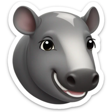 cute tapir smiling sticker
