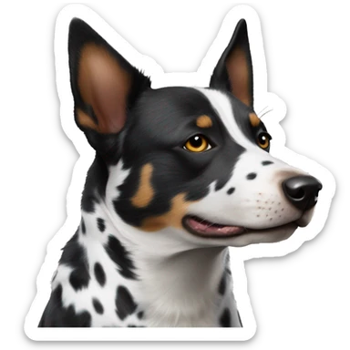 Black and white spotted Australian cattle dog sticker