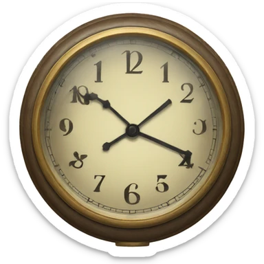 vintage clock sticker