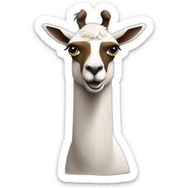 une l’outrez avec un lama gau sticker