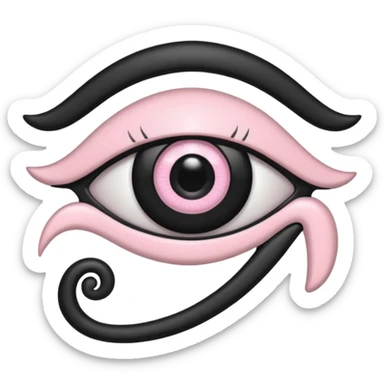 Eye of Horus light pink and black sticker