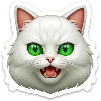 Cat hissing sticker