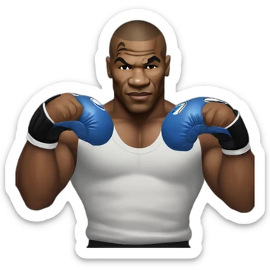 As mike tyson apuntando a su izquierda sticker