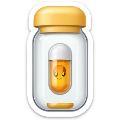 medicine capsule in case in natural colors sticker
