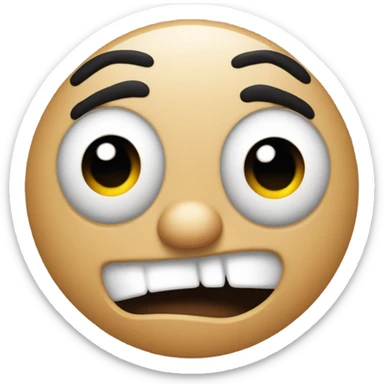 creat a mad but goofy looking emoji sticker
