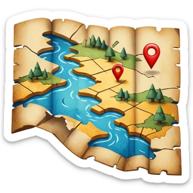 a ugly broken map  sticker