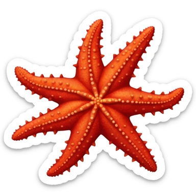 Red starfish sticker