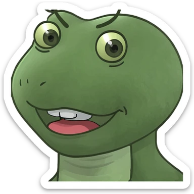 Heart eyes biting lip sticker