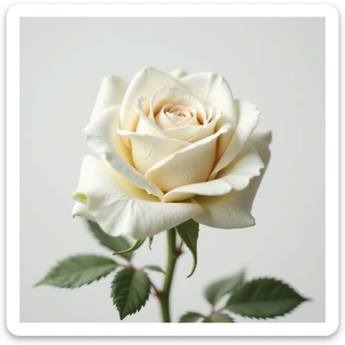 realistic white rose, blooming animation, transparent background, animated gif sticker
