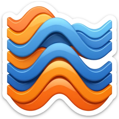 sine and cosine wave sticker