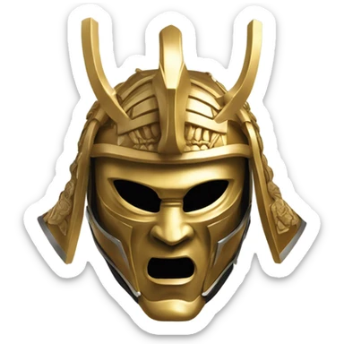 Golden samurai power ranger head sticker