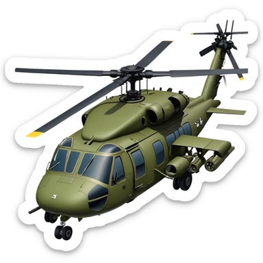 Sikorsky UH-60 Black Hawk - Sikorsky (Model Year: 2022) (Iconic colour: Olive green) sticker