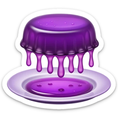 purple jelly on a plate sticker