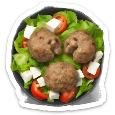 greek meatball salad sticker