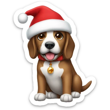 Perro navidad  sticker